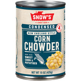 Snow's Condensed Corn Chowder, 15 oz Can - Creamy and Comforting Chowder with Corn, Spices and Hearty Potatoes
