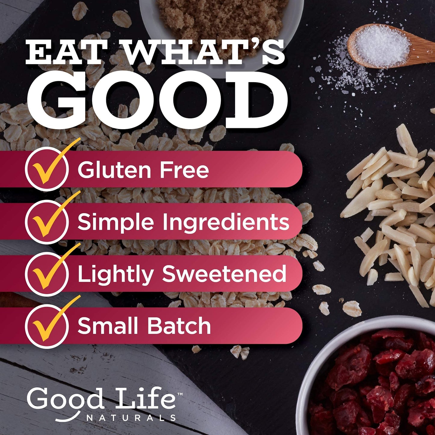 Good Life Natural’s Granola Cereal | Artisan Blended Energizing Granola Flakes | Healthy Snack | No Artificial Flavoring or Sweeteners | Non-GMO