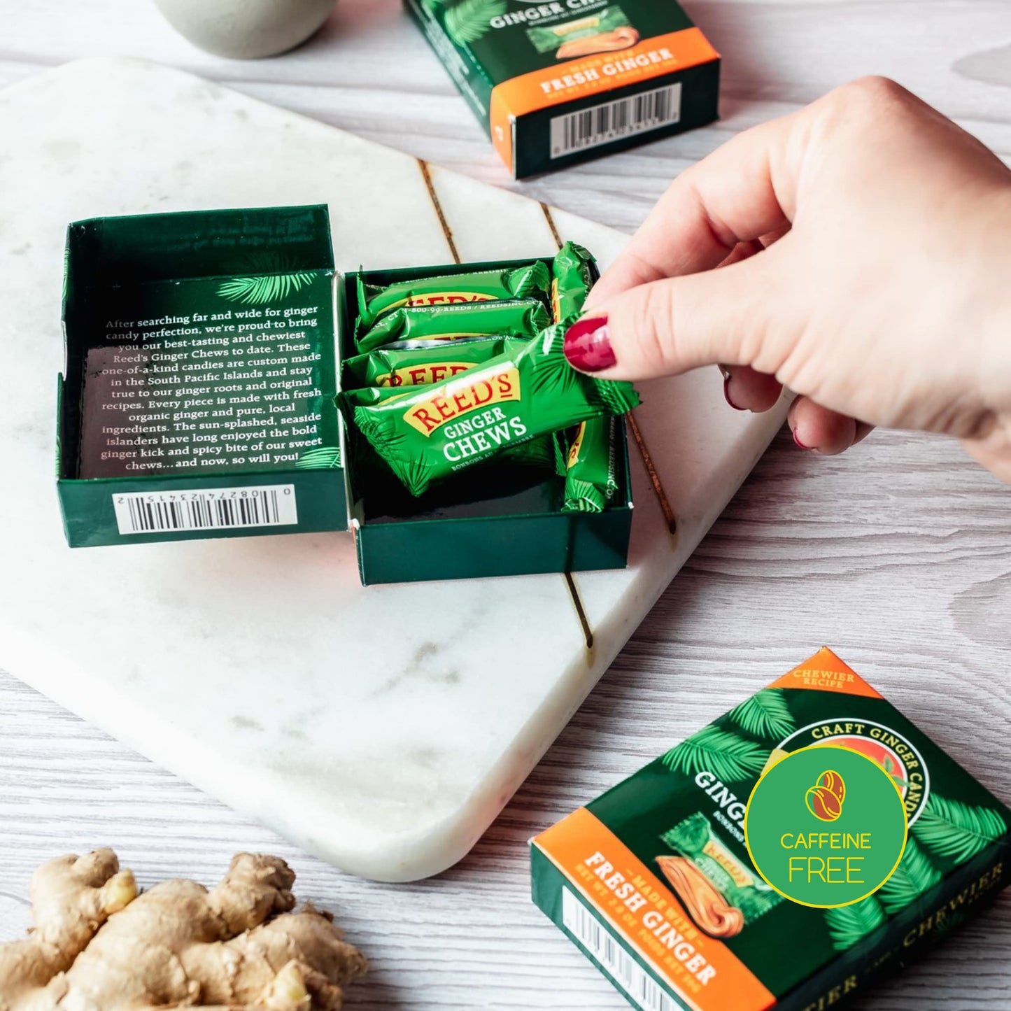 Reed's All Natural Ginger Chews Chewy Ginger Candy - Sweet & Spicy Individually Wrapped Candy For Snacking, Upset Stomach & Morning Sickness - Vegan