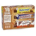 Butterfinger, Baby Ruth, Kinder Bueno, Assorted Crispy Creamy Nutty, Variety Mix, 15 Count, Full Size Candy Bars, 26.2 oz
