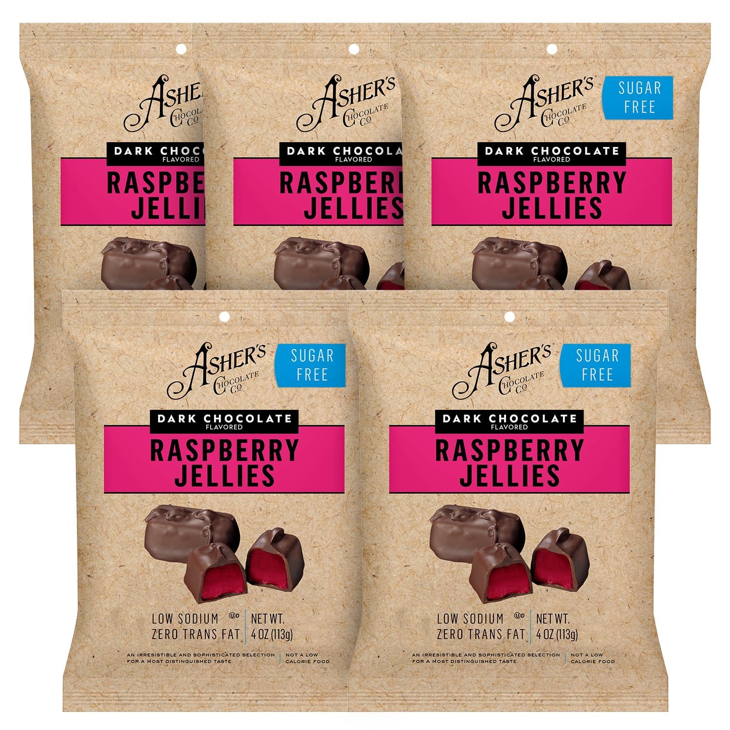 Asher's Chocolates, Sugar Free Dark Chocolate Raspberry Jellies, Diabetic Friendly Chocolate, Small Batches of Kosher Chocolate, Family Owned Since