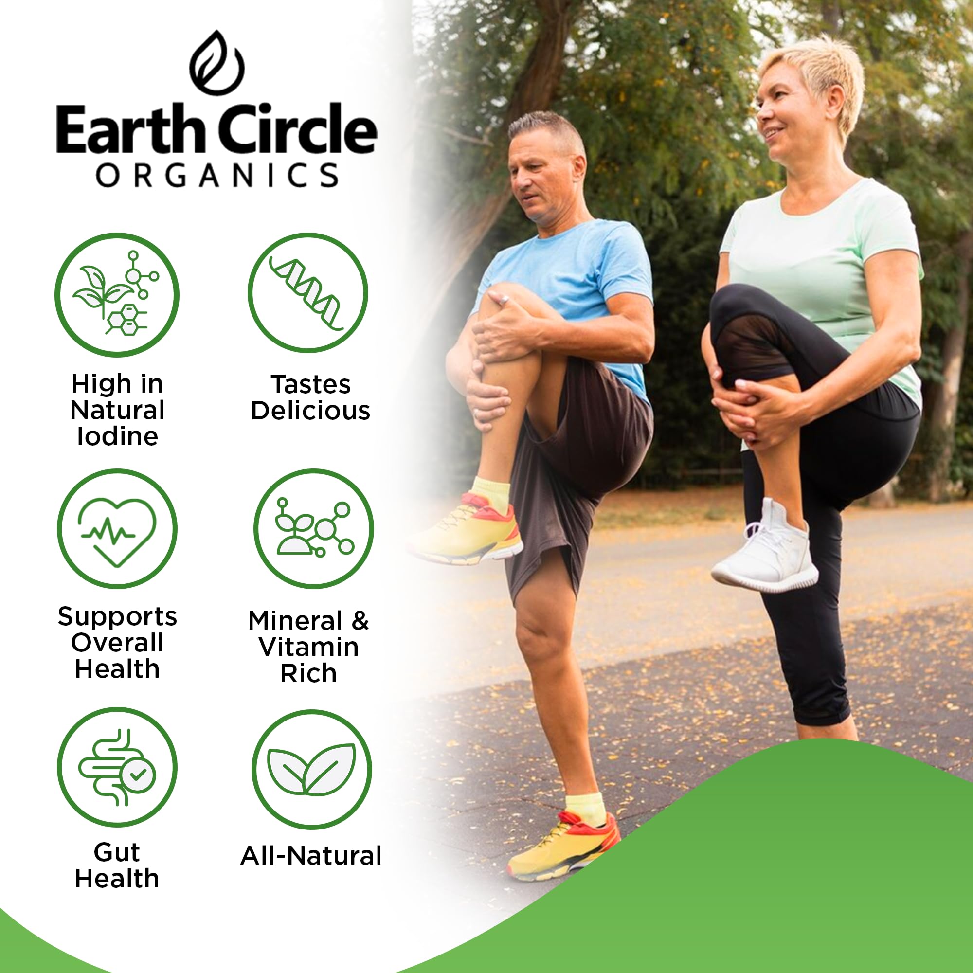 Earth Circle Organics | Organic Nori Seaweed Sheets - Raw, Unheated & Not Roasted | Grade A Certified | Vegan, Paleo, Keto Friendly | Premium Nori