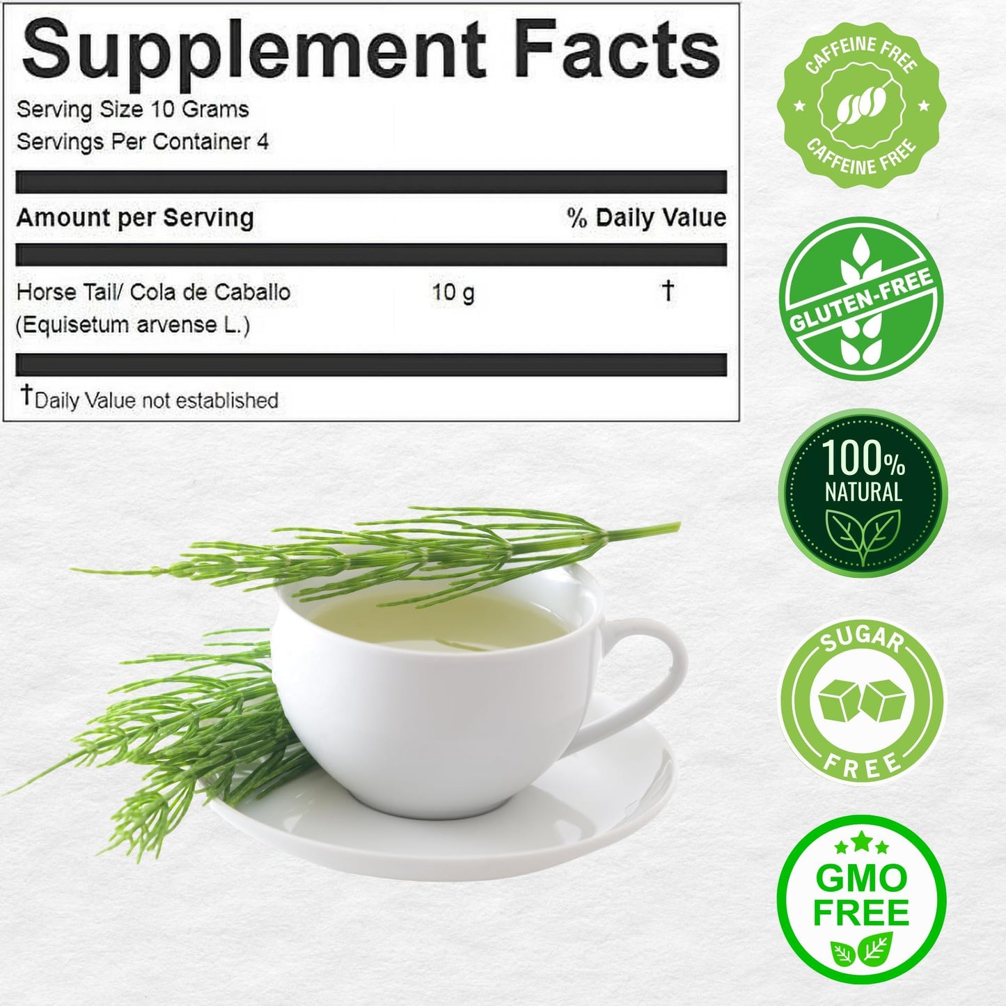 Hanan Horsetail Herb Leaves 1.4oz - Cola de Caballo Hierba 40g Natural Dried Horsetail Tea/te de cola de Caballo hierba - AKA Shavegrass, Snake Grass