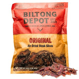 Biltong Depot Lean Original Biltong Slices - 1lb (16oz) | Air-Dried Beef Jerky Snack | High Protein | Paleo & Keto Friendly | Zero Sugar | Gluten Free