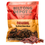 Biltong Depot Lean Original Biltong Slices - 1lb (16oz) | Air-Dried Beef Jerky Snack | High Protein | Paleo & Keto Friendly | Zero Sugar | Gluten Free