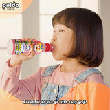 Paldo Fun & Yum Pororo Kids Peach Flavor Drink, Pack of 8, Fruit Juice Drinks with Comfortable Push-Pull Sports Cap, Perfect Drink for Children 7.95