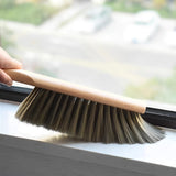 Soft Bristle Hand Brush Wooden Handle for Woodworking Shop Bench, Sawdust Removal Non-Scratch 14 Inch Long (Brown)
