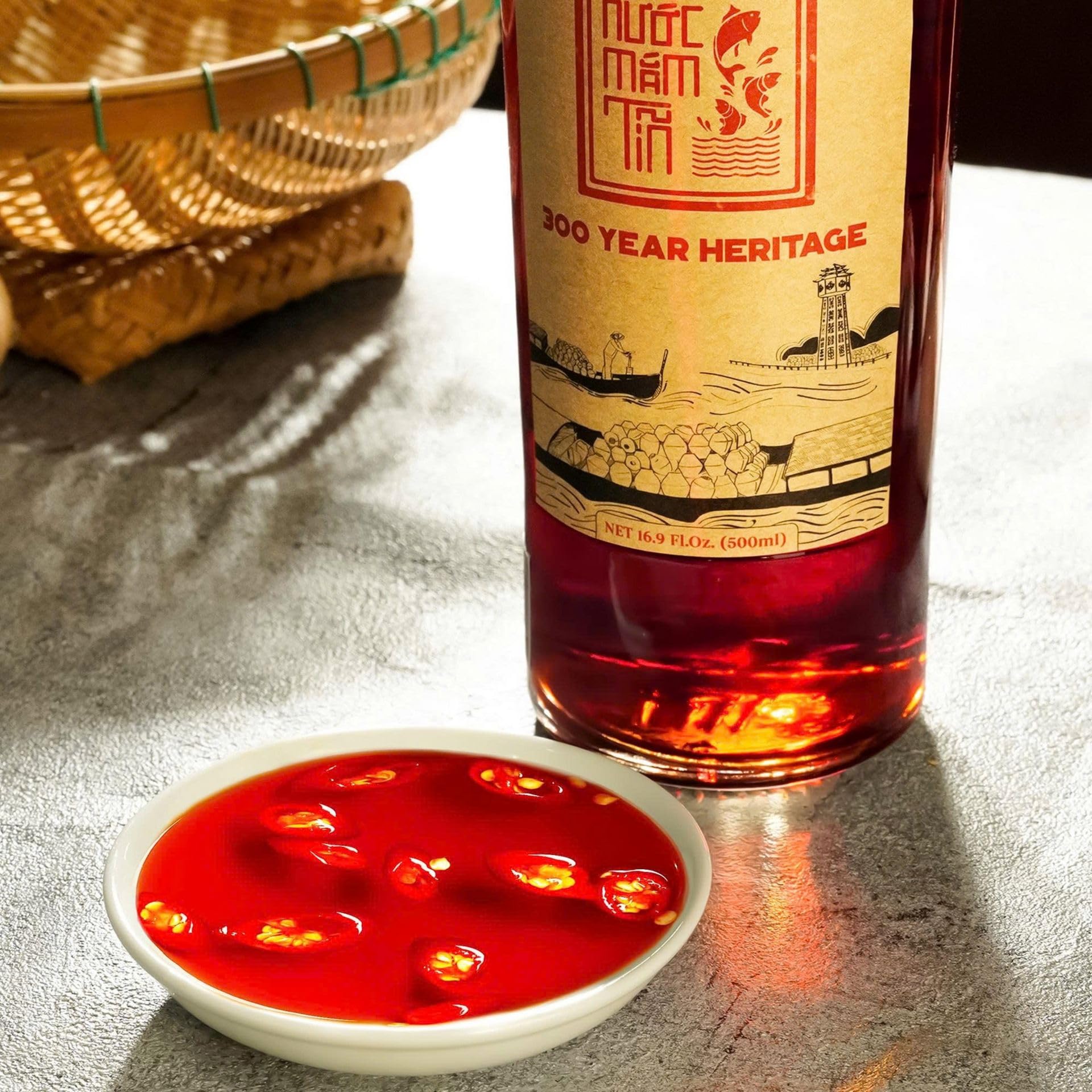 Làng Chài X?a Premium Vietnamese Fish Sauce Collection - Authentic and Flavorful Marinades and Sauces for Grilling, Dipping, and Cooking (200g) (Full