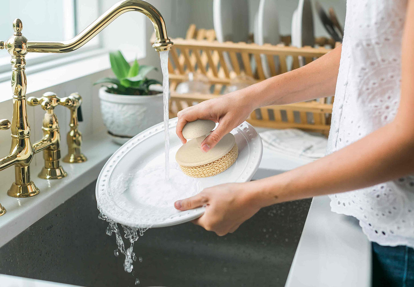 Handy Gourmet Sponge and Scrub Set-Interchangeable Cleaning Unit, Multi
