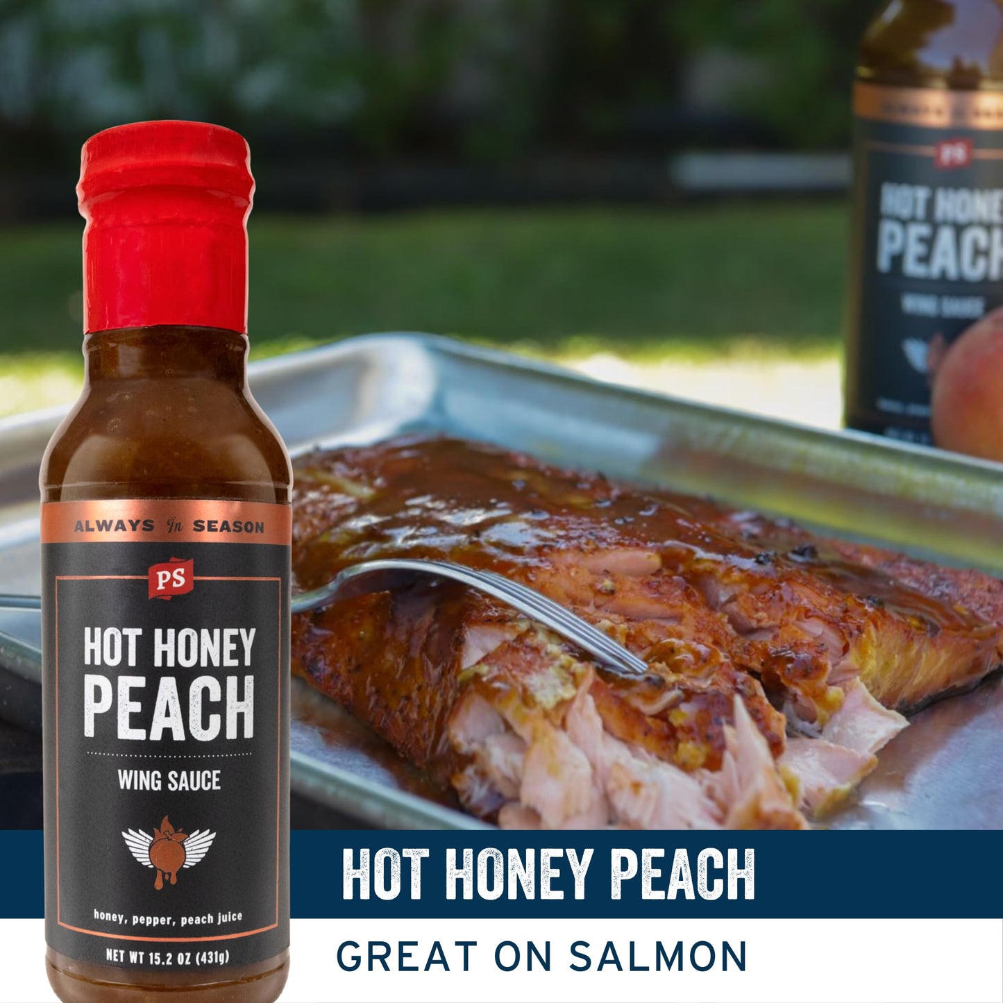 PS Seasoning Chicken Wing Sauce 4 Pack - Chicken Wing Sauces Variety Pack - Includes Candied Jalapeno, Pineapple Sriracha, Maple Bourbon, Hot Honey