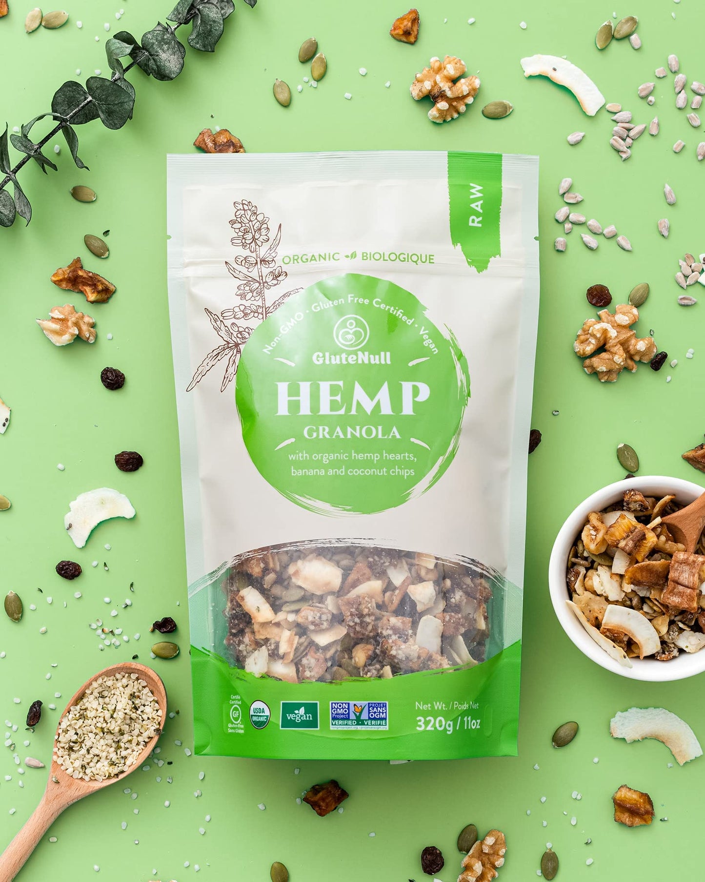 GluteNull Hemp Granola - Paleo, Gluten Free