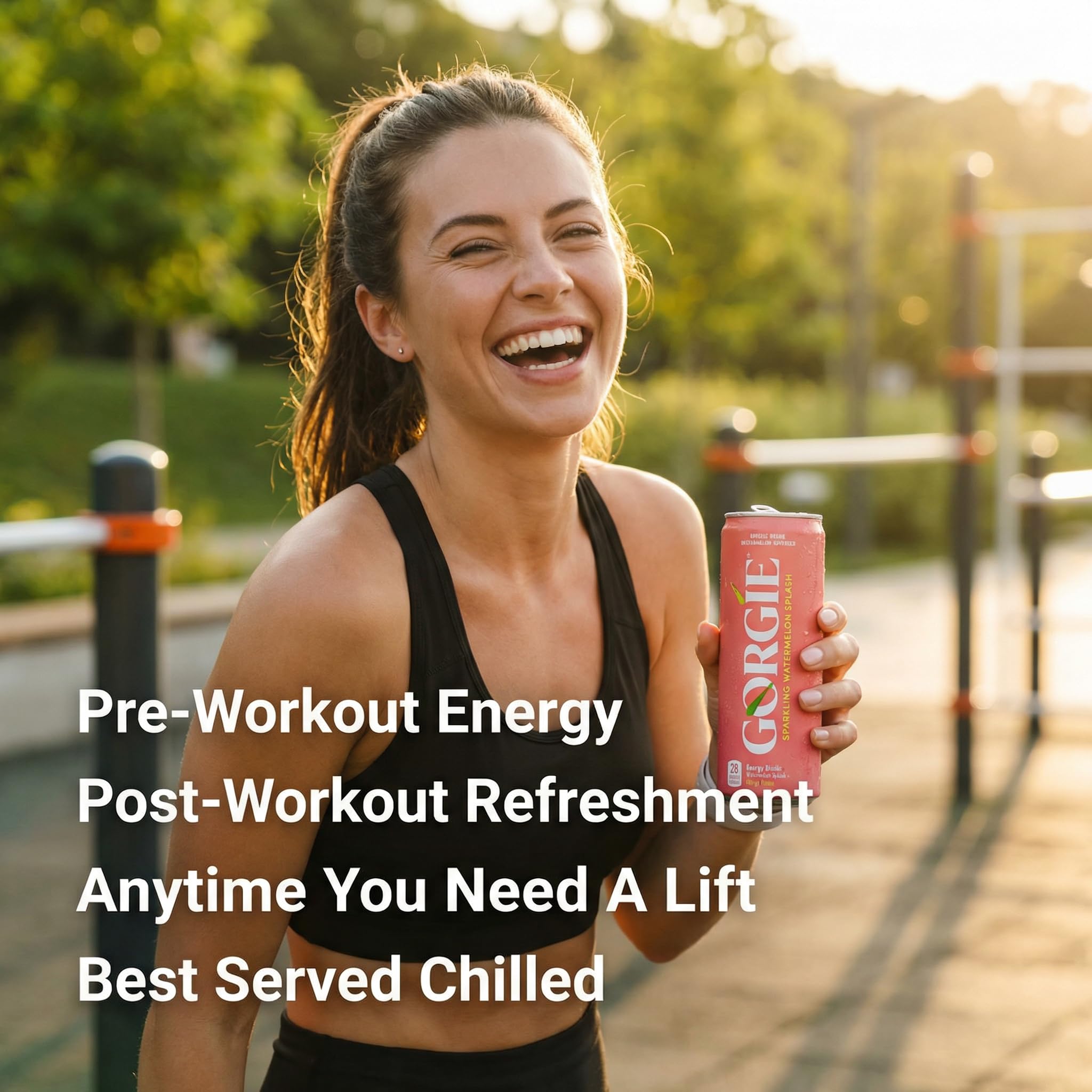 Gorgie Energy Drink Sparkling Watermelon Spice - 12 fl oz Can (Pack of 1) - Alternative to Calculus Energy Drinks with a Random Item - 2 Items