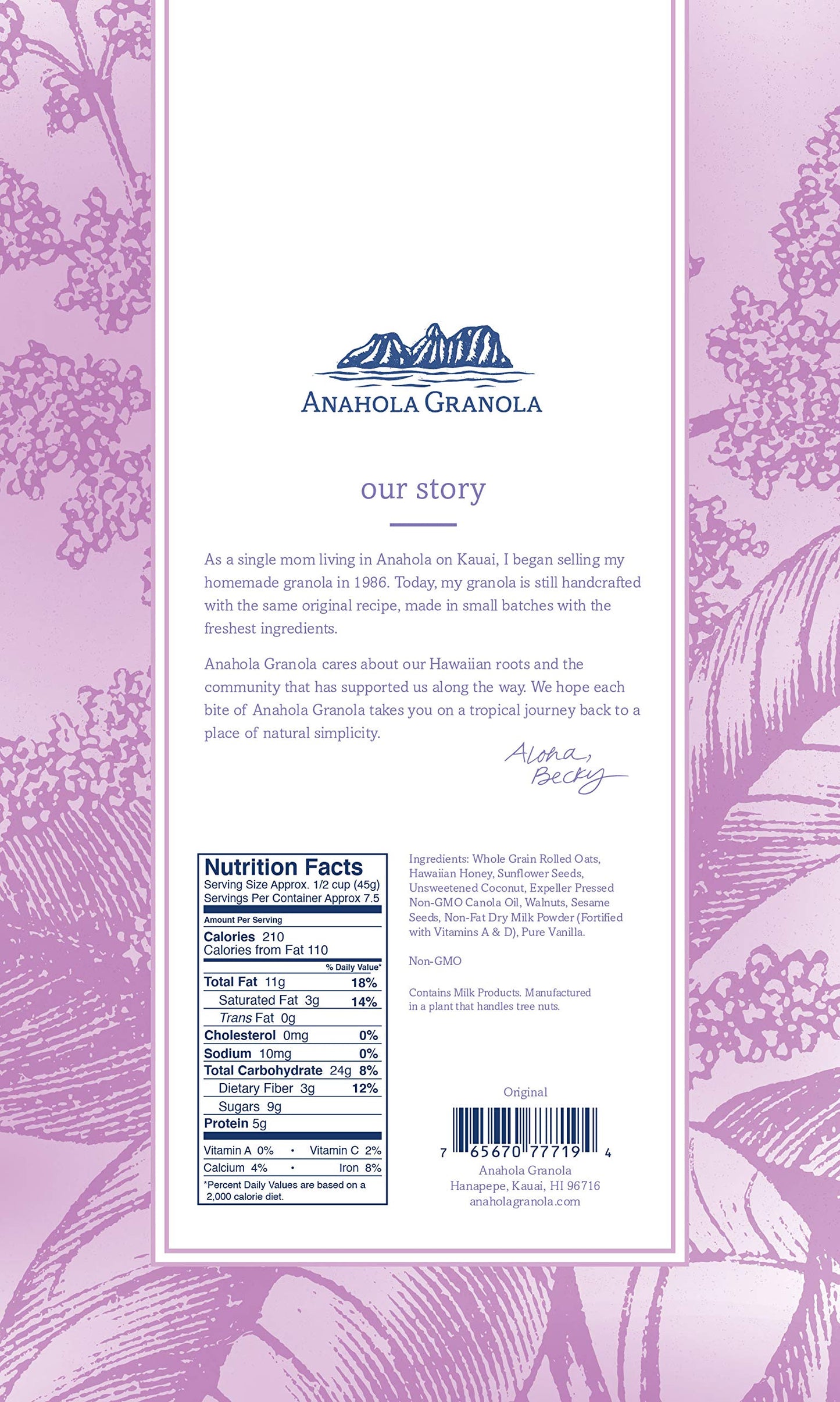 Anahola Granola | Snacks Variety Pack For Adults | Healthy Snacks For Kids | Healthy Snack Box | Low Calorie Snacks | Cereal… (Original, 12 oz)