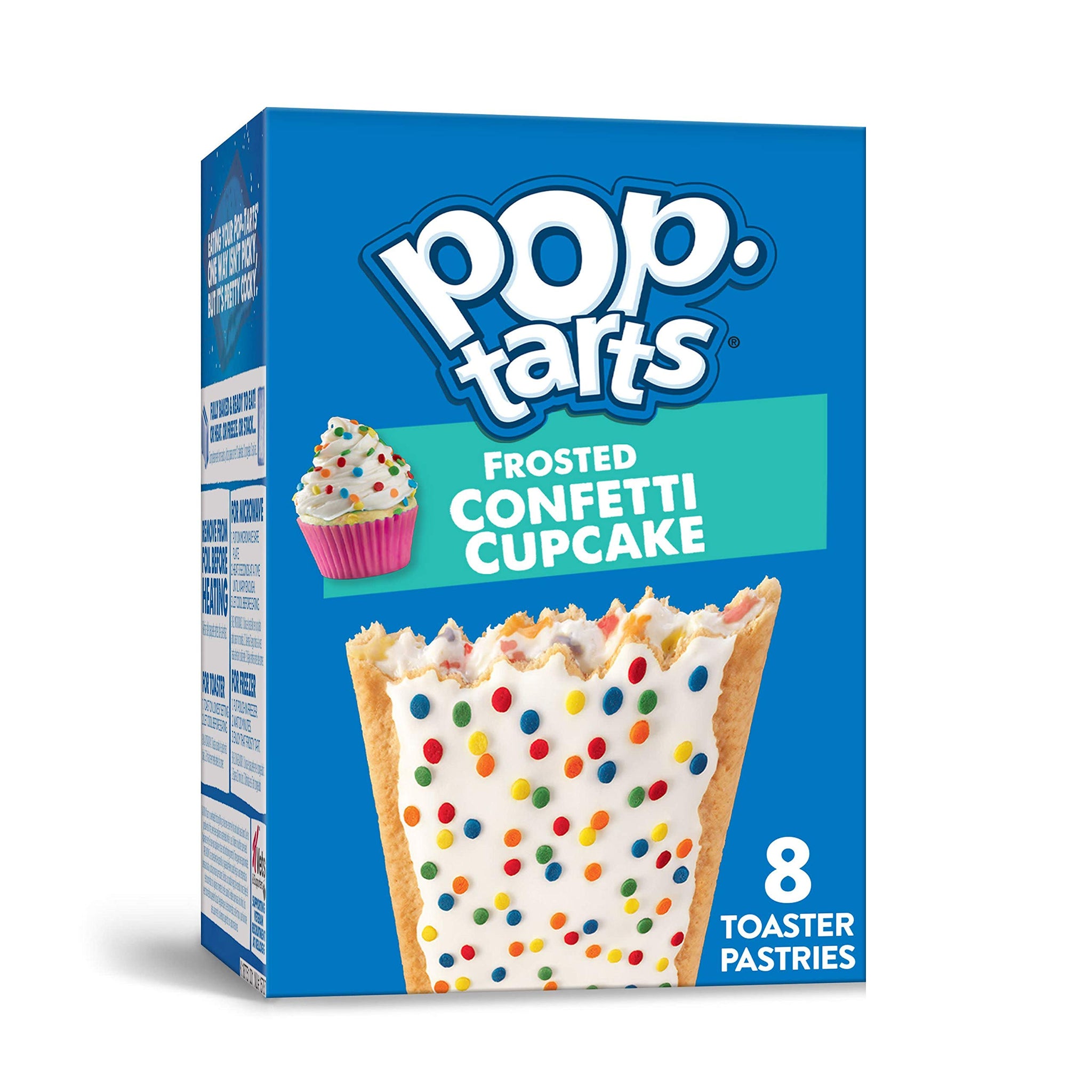 Pop-Tarts, Breakfast Toaster Pastries, Frosted Confetti Cupcake, Proudly Baked in the USA, 13.5oz Box (4 Count)