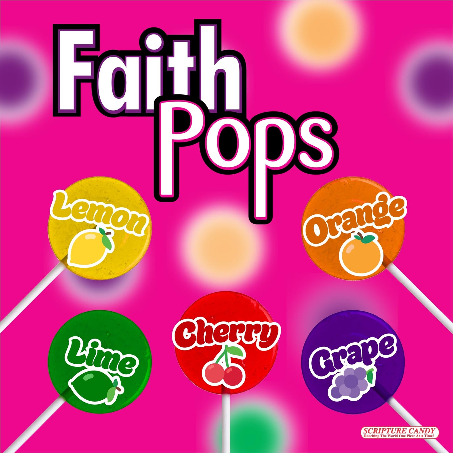 Scripture Candy, Faith Pops Individually Wrapped Lollipop Bag 6.3 Ounce, 20 Pieces