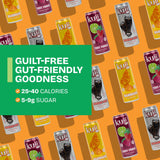 Kuii Prebiotic Soda Variety Pack - 12 Count with Mexican Cola, Mandarin & Fruit Punch Flavors - Sparkling Gut-Friendly Drinks for Refreshing