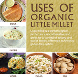 Jiva Organics Little Millet 2 LB Bag | Whole Grain, Gluten-Free & Organic | Rich in Fiber & Essential Nutrients for Healthy Cooking