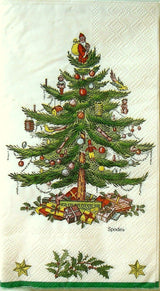 spxg32g Spode Christmas Tree Paper Guest Towels / Dinner Napkins, 32 Ct, Green Border by Spode