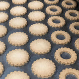 My Dad's Cookies Gluten Free Lemon Burst Cream Filled Linzer Sandwich Cookies with Powdered Sugar - Dairy-Free, Kosher, Nut-Free, Italian Style