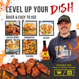 Lane's One Legged Chicken Buffalo Sauce, Award Winning Buffalo Wing Sauce, Delicious Bold and Tangy Flavor, Goes Great with Chicken, Meat & Pizza, No