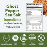 s.a.l.t. sisters Ghost Pepper Sea Salt | All-Natural, Gluten Free, MSG Free, Non-GMO | Easily Dissolvable Naga Jolokia Infused Coarse Sea Salt |