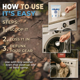 Laundry Detergent, 92 Load. Unscented Enzyme Cleaner Laundry Detergent Powder. Activewear, Outdoor Gear Cleaning Supplies w/Odor Eliminator, Stain