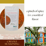 Organic Creole Seasoning, Cajun/New Orleans/Louisiana Cooking, Gumbo & Jambalaya, Bulk Pouch, Salt Free, 16 Oz, The Spice Hut