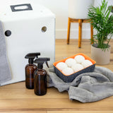 Three by Three Seattle Felt·Like·it!™ Wool Dryer Balls + Storage Bin: Reduce Drying Time, Static Cling, and Energy Use | Natural Alternative to Fabric