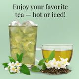 The Republic of Tea Jasmine Jazz Green Full-Leaf Loose Tea | 3.0 Ounce Refill Bag | Steeps 50 Cups