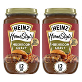 Heinz HomeStyle, Savory Mushroom Gravy, Everyday Gravy Meal Enhancer Thick Creamy Taste No Artificial Preservatives Quick Dinner Prep, 12 Ounce (Pack