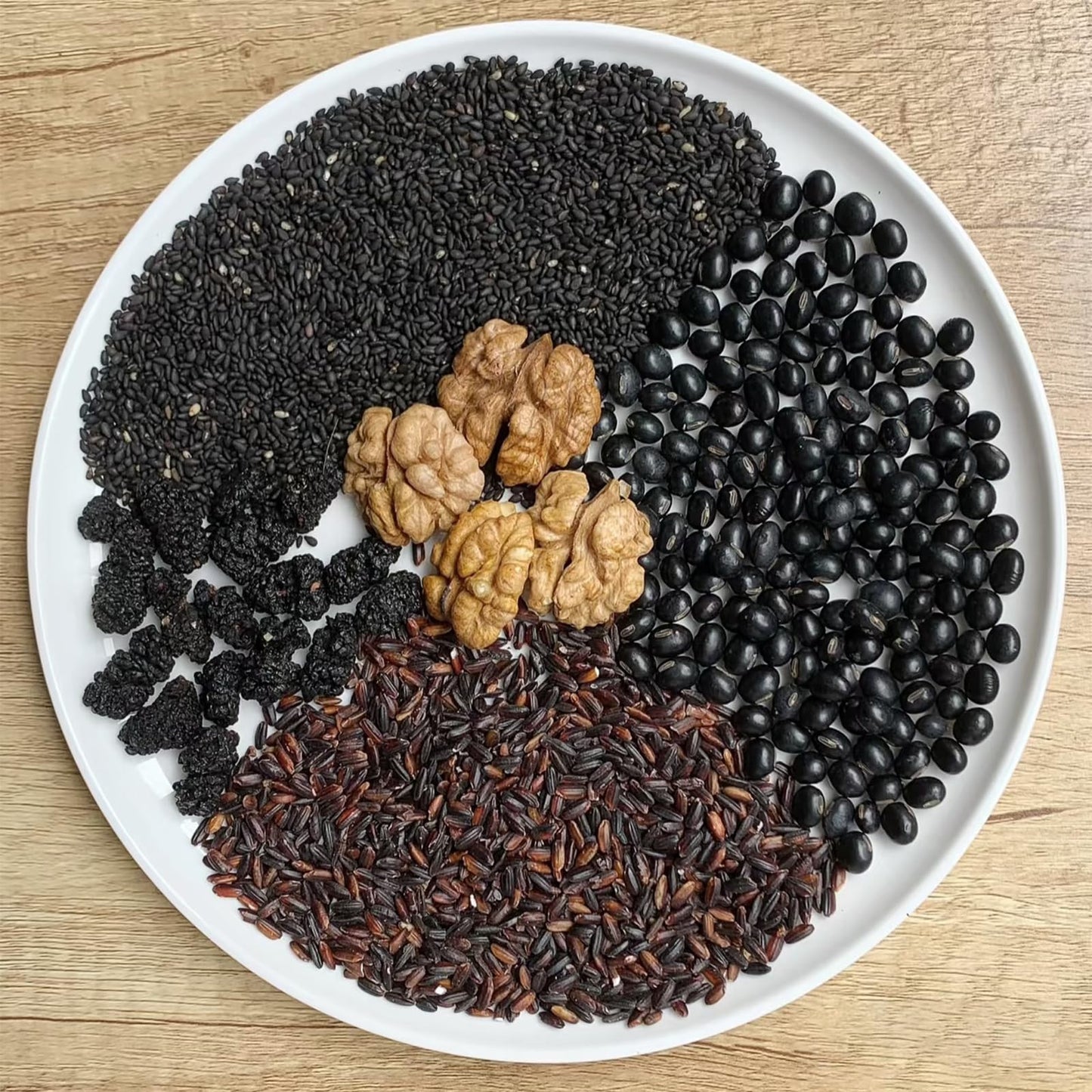 Black sesame walnut mulberry powder, grain Congee, black sesame walnut soup, instant soup, breakfast Congee, 17.64ounces, 1 can (500 grams)