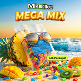 BP BUNDLE Mike And Ike Mega Mix Candy | Mike And Ike Candy Bulk | Juicy Variety Pack Jelly Beans | Tropical Assorted 10 Fruit Flavored Candies | Big