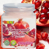 Pomegranate Powder 10oz, Fruit Powder with Intense Tangy Flavor - for Smoothies, Drinks & Baking - Resealable Canister, 280g
