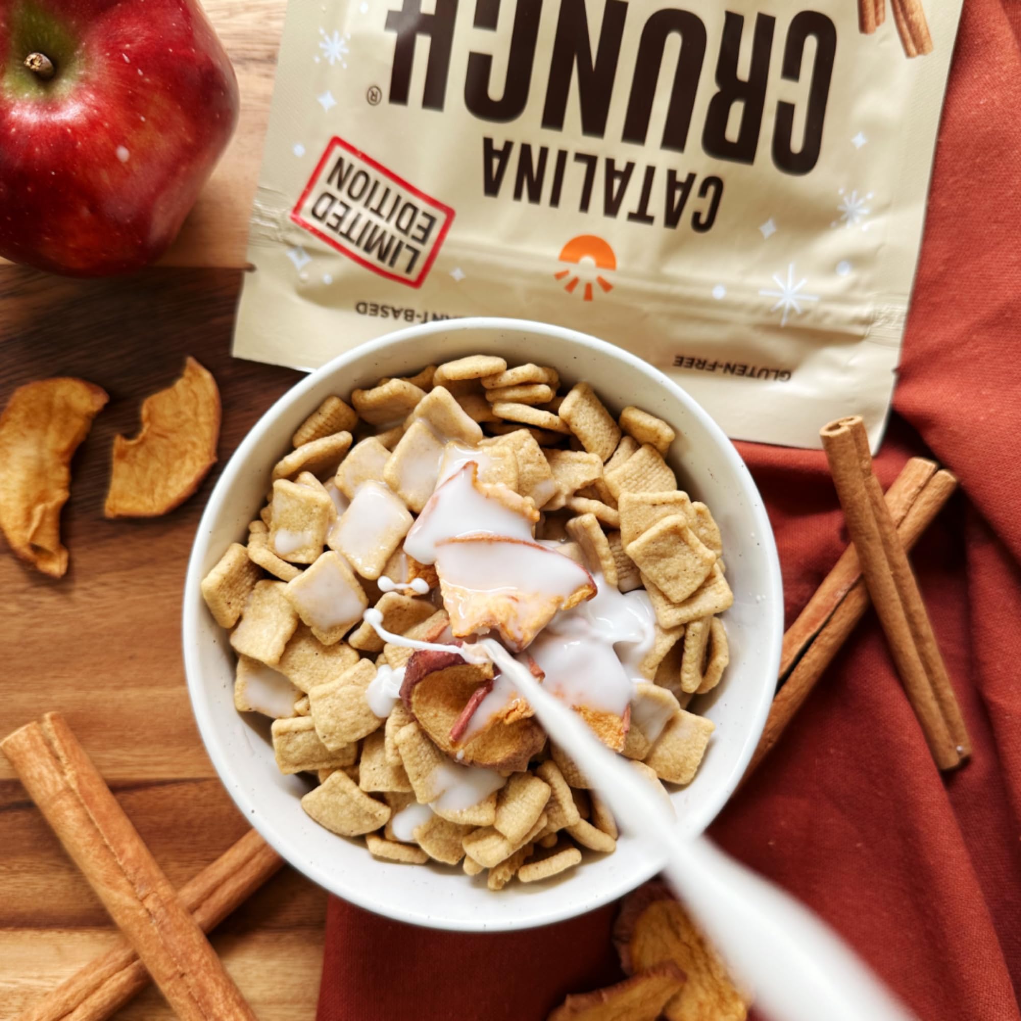 Catalina Crunch Protein Cereal | Sugar Free Breakfast Cereal with 11g of Protein | Gluten Free, Keto Friendly | Apple Cider Donut - 8 oz. Bag (Pack