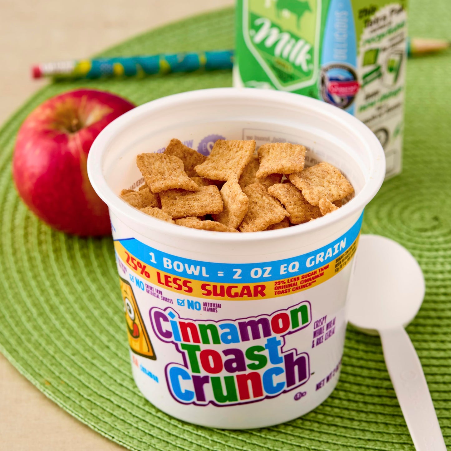 Cinnamon Toast Crunch 25% Less Sugar Cereal, Single Serve Cups, 60 Ct