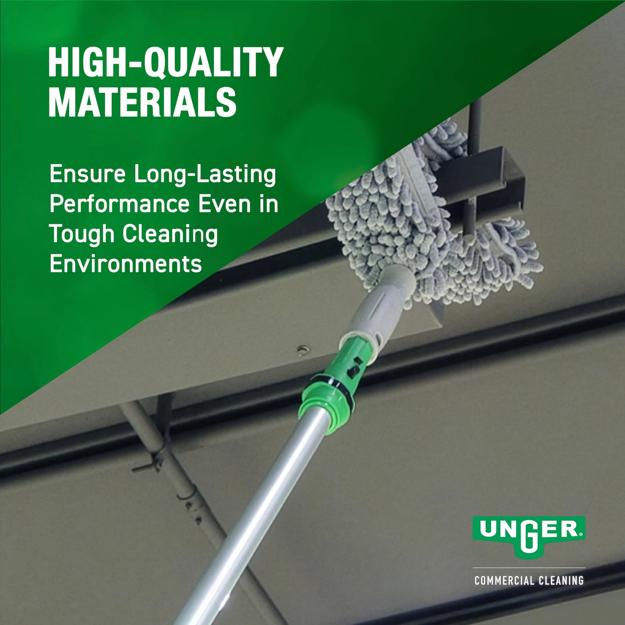 Unger Commercial High Access Dusting Kit, 8-Piece Set - Multi-Surface Cleaning Tools with Extendable Pole for Ceilings, Fans, and Vents - HADK2