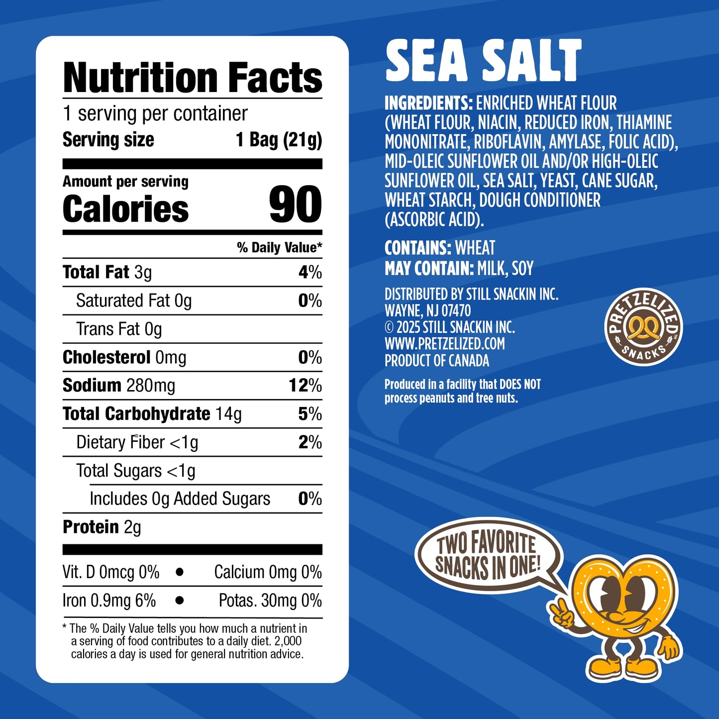 PRETZELIZED Snacks - Pretzel Snack Packs, Classic Sea Salt 0.75 oz Bags (Pack of 24)