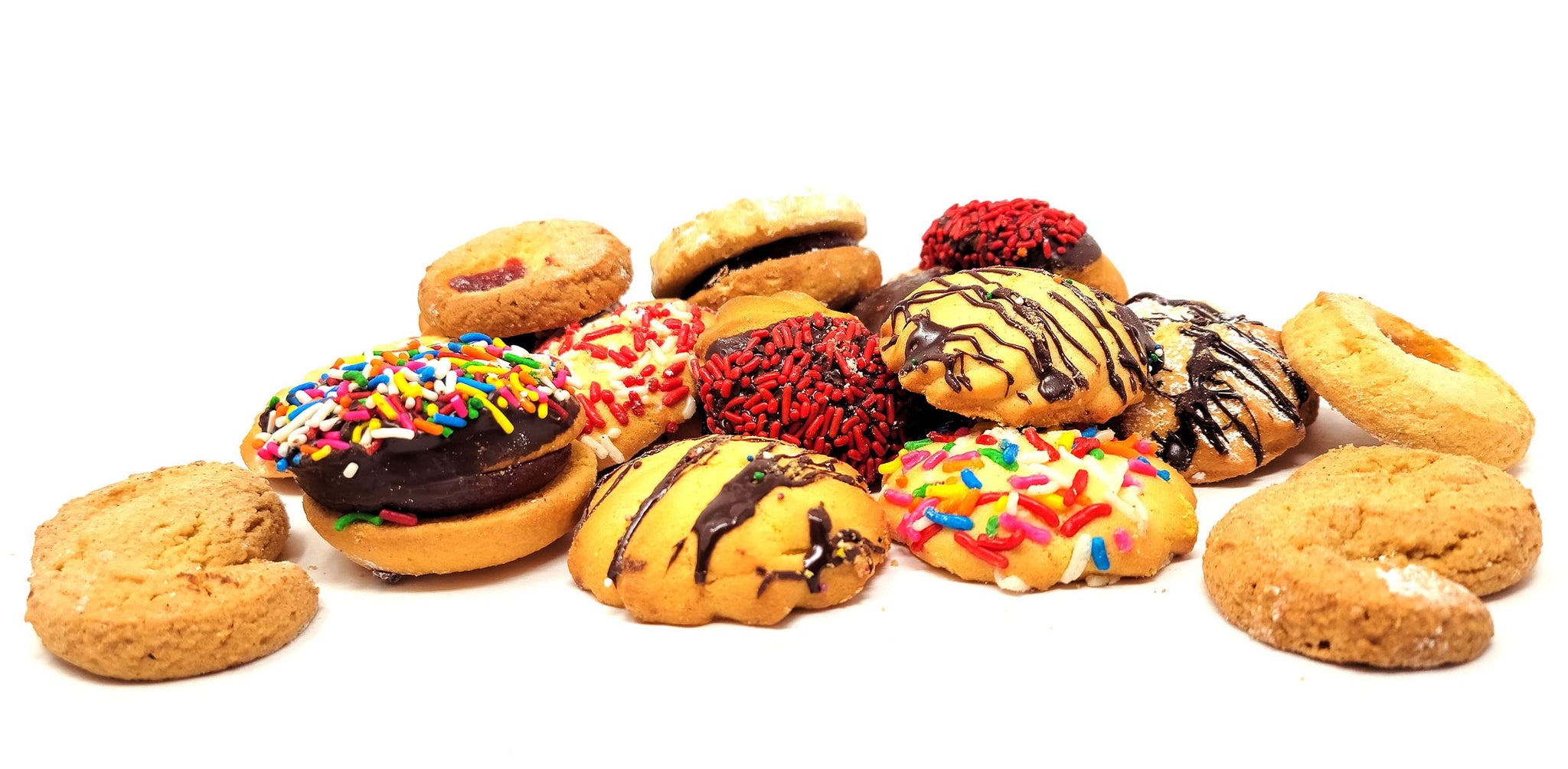 Italian Vanilla Cookie Assortment Baked in Brooklyn - Made and Shipped Fresh.- 2 Pounds