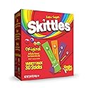 SINGLES TO GO! Skittles Variety Pack, Watertok Powdered Drink Mix, Zero Sugar, Low Calorie, Includes 4 Flavors: Green Apple, Strawberry, Grape