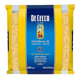 De Cecco Semolina Pasta, Farfalle, 5 Pound (Pack of 4)
