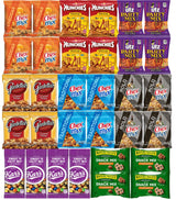Snacks Variety Pack for Adults - Snack Pack Care Package - Party Mix Snack Mix Gift Box - Chex Mix Individual Packs Bulk Assortment (32 Pack)