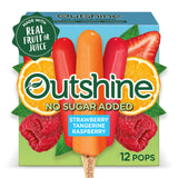 Outshine, No Sugar Added Strawberry, Tangerine & Raspberry Frozen Fruit Bars, 12 Count (Frozen)