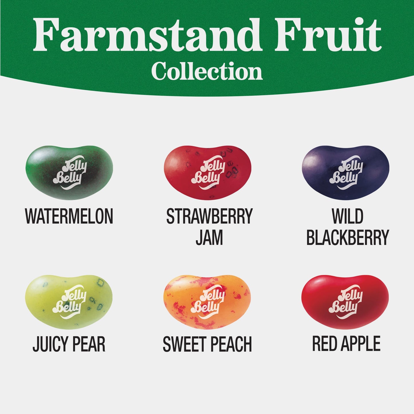 Jelly Belly Farmstand Fruit Jelly Bean Mix - 1 Pound (16 Ounces) Resealable Bag - Genuine, Official, Straight from the Source