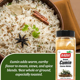 Badia Ground Cumin, 16 oz - Comino Powder for Authentic Aromatic Flavor in Cooking, Baking & Seasoning