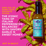 Hot N Saucy | Garlic N Peperoncini Hot Sauce, 5 fl oz