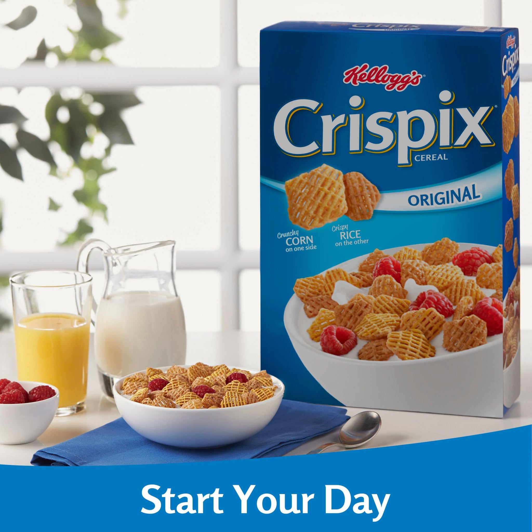 Kellogg's Crispix, Breakfast Cereal, Original, Family Size, 18oz Box