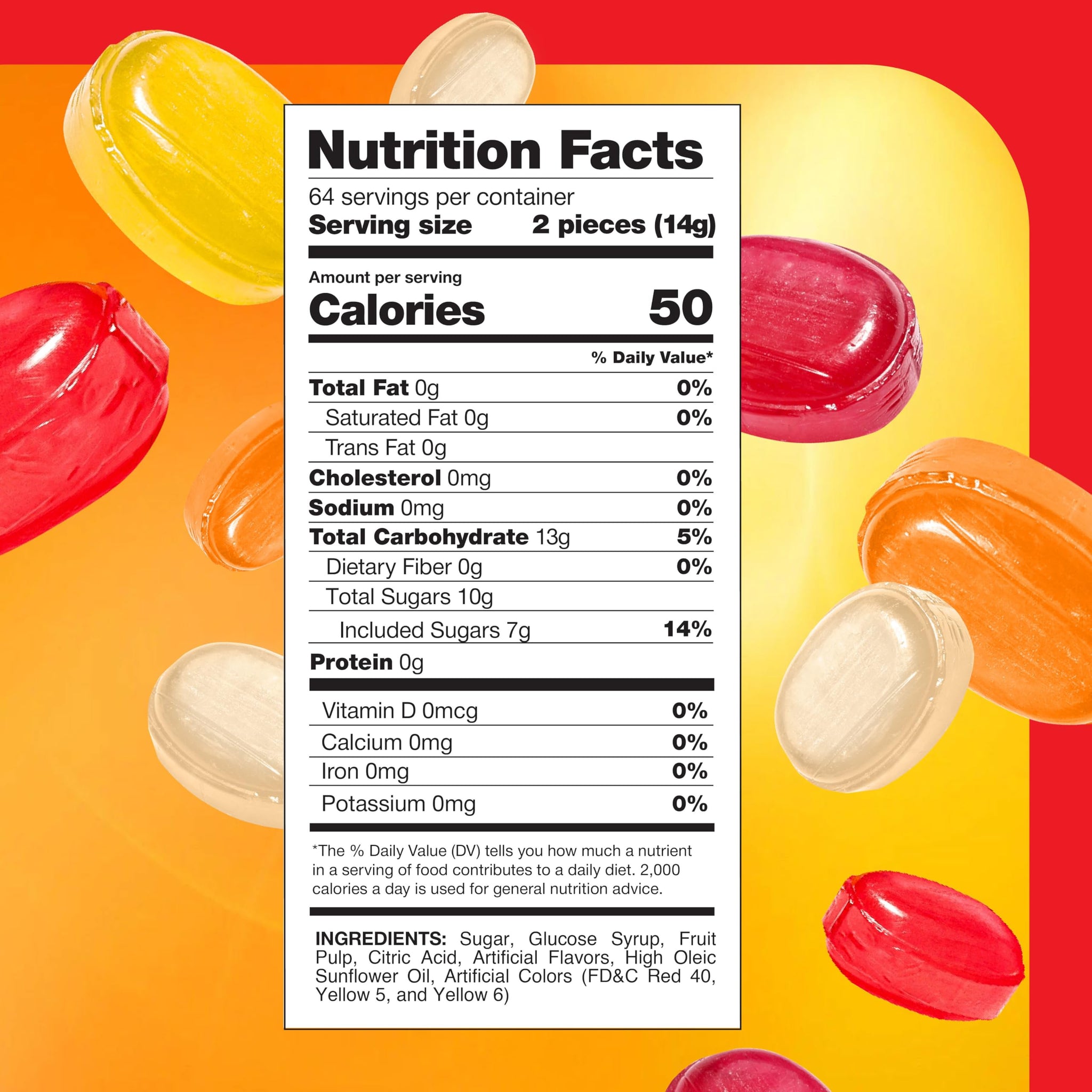 Arcor Fruit Filled Hard Candy - 2 Pound Bulk Bag - Bon Bons Candy - Individually Wrapped Assorted Fruit Candy for Office Bowls - Pineapple
