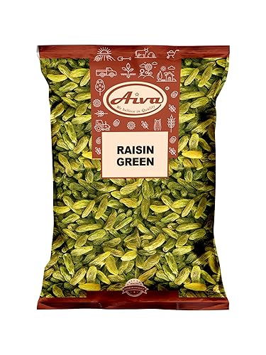 Aiva Green Raisins | Dried Green Grapes | Seedless Dried Fruit for Snacking, Baking, and Cooking - 2 LB