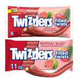 Twizzlers Filled Twists, Tropical Blast Flavor, Low Fat Snack 11 OZ. 2 Pack