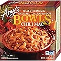 Amy's Frozen Meals, Chili Mac Bowl, Made With Organic Rice Pasta, Tomatoes and Beans, Microwave Meals, 9 Oz